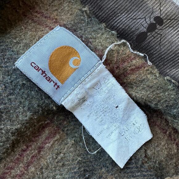 Vintage Y2K Carhartt FADED brown trucker work wear jacket - Picture 5 of 8